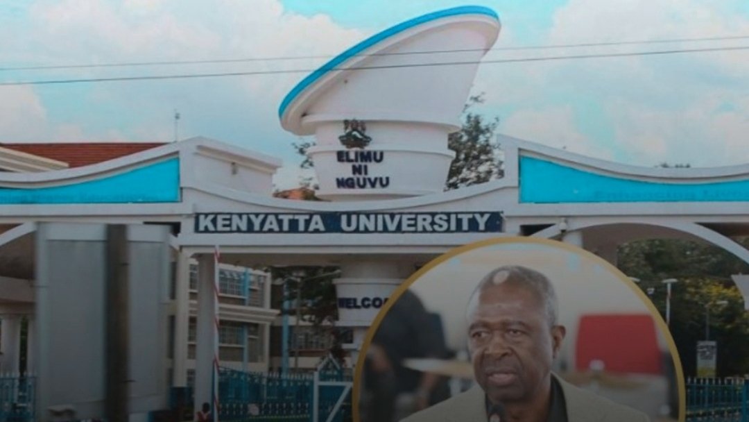 KU with photo inset: Prof John Okumu, acting Vice-Chancellor of Kenyatta.