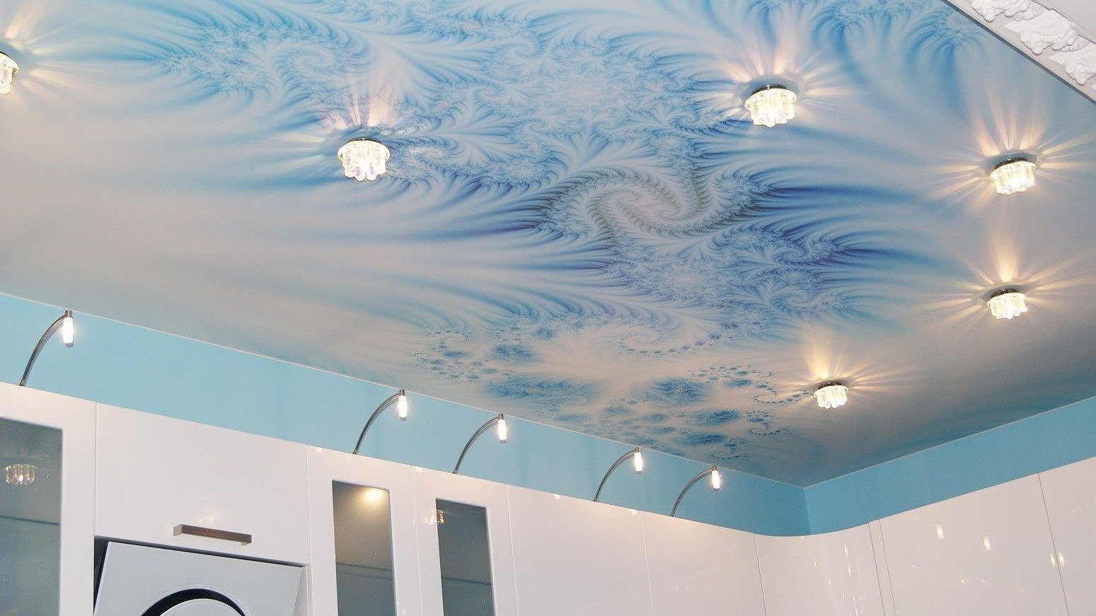 The next generation of suspended ceiling: A sleek stretch membrane offers a smooth, monolithic surface that beautifully incorporates smart LED lighting and customizable design.