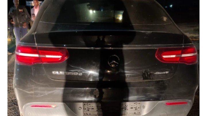 Black Mercedes Benz GLK350D recovered by DCI in Nairobi after being stolen from a Spring Valley garage