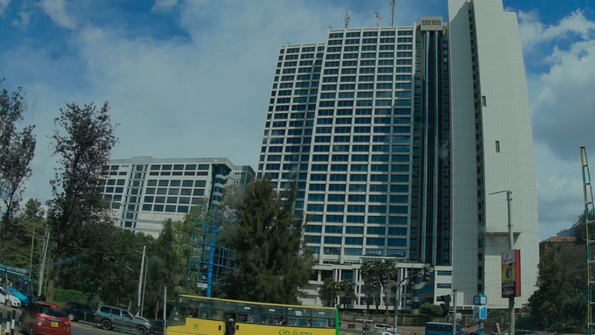 Exterior view of the National Social Security Fund headquarters building in Nairobi, Kenya.