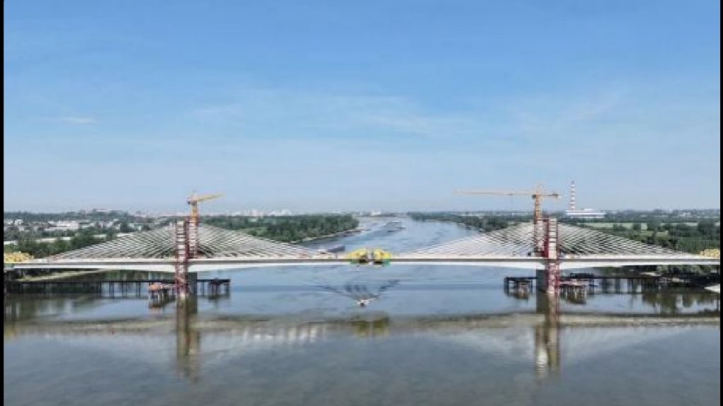 Chinese Firm CRBC Completes Serbia's First Cable-Stayed Danube Bridge