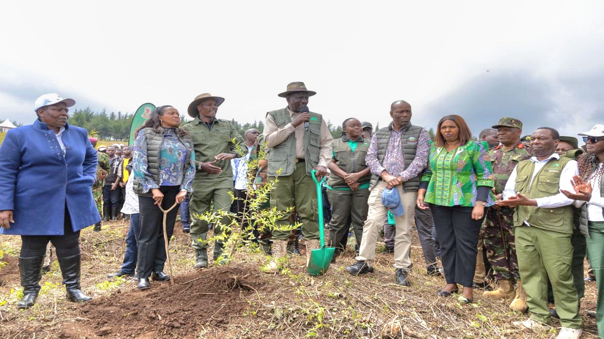 President William Ruto speaking during the launch of Mau Forest Complex Integrated Conservation and Livelihood Improvement Programme, Nakuru County