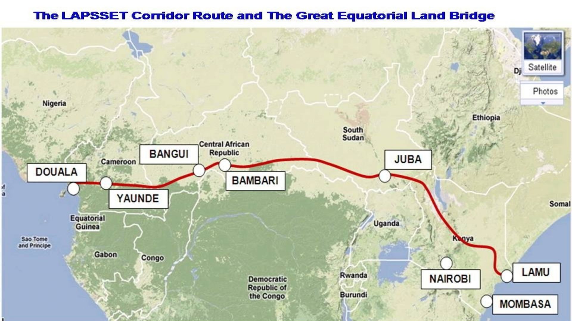 Five Nations face $60 Billion Cost for Great Equatorial Land Bridge Project