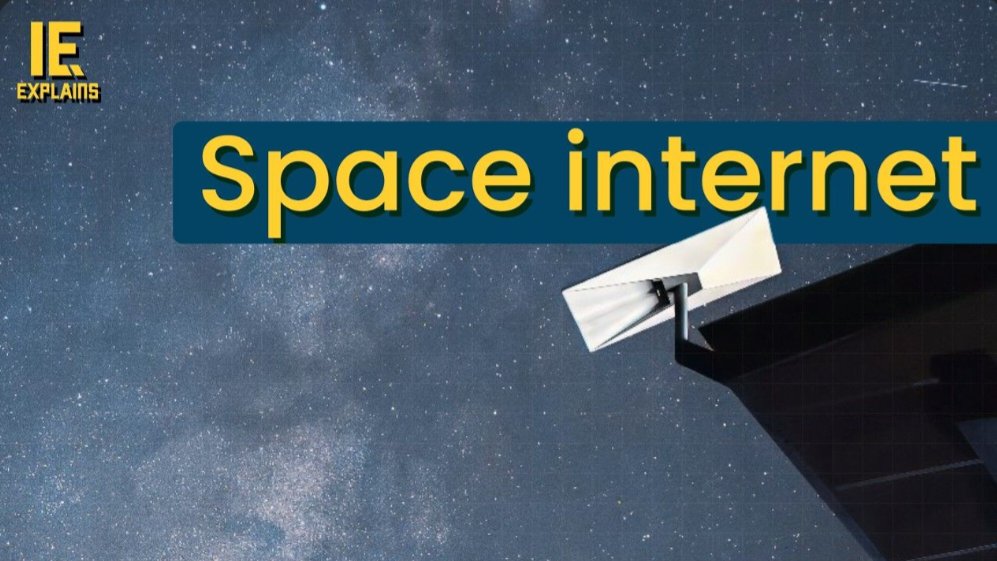 An outdoor view of a flat-box Starlink satellite internet terminal pointing toward the sky.