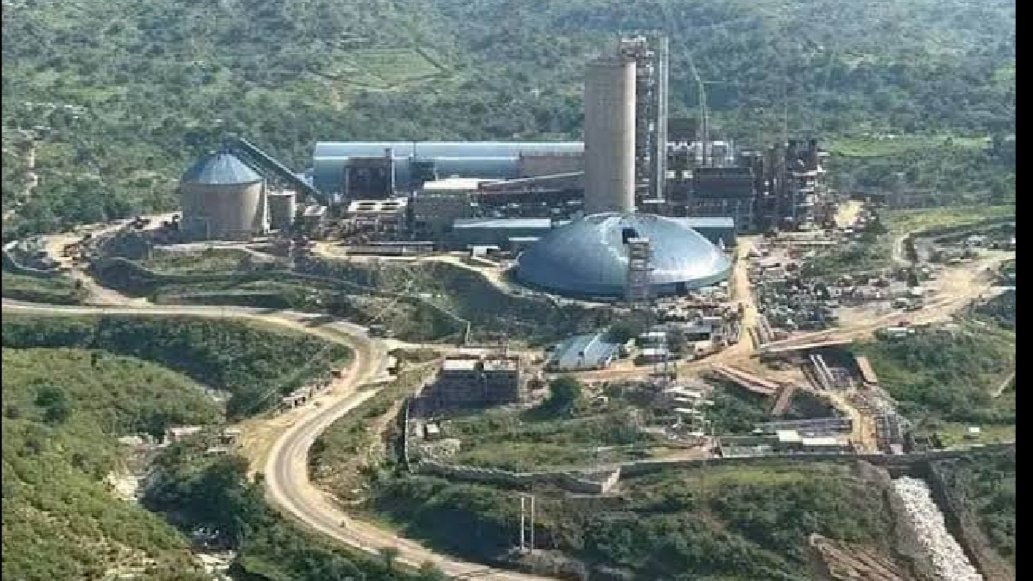 Aerial view of Devki's clinker plant in West Pokot