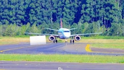 Flight Racing Down Runway at Eldoret International Airport