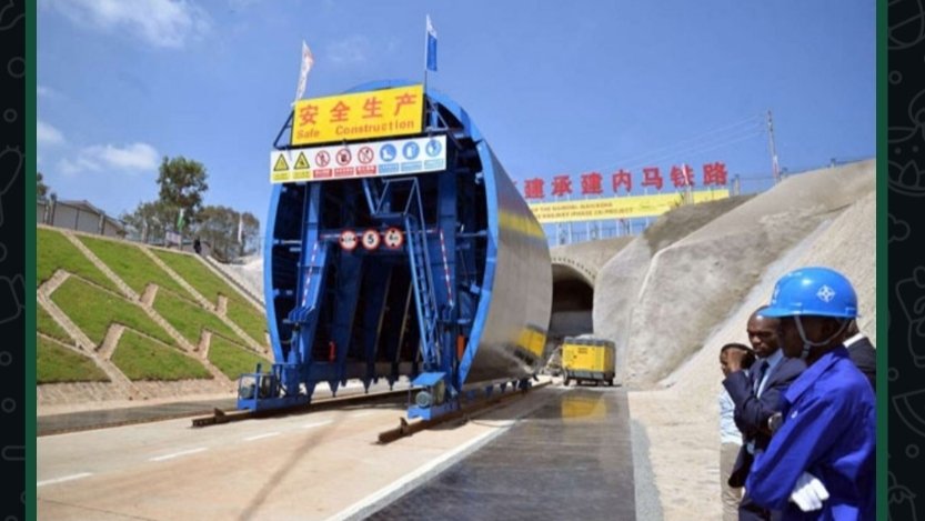 The Nairobi-Naivasha Standard Gauge Railway Phase 2A Ngong Tunnel area in Kajiado County, where related infrastructure works intersect with the suspended Riruta-Ngong metre-gauge project.