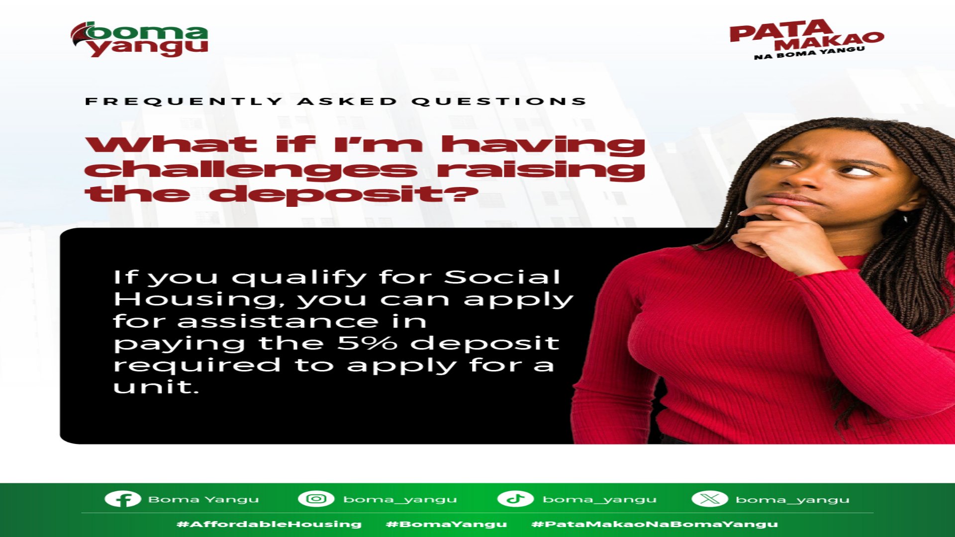 Low Earners to Receive Help with Boma Yangu House Deposits