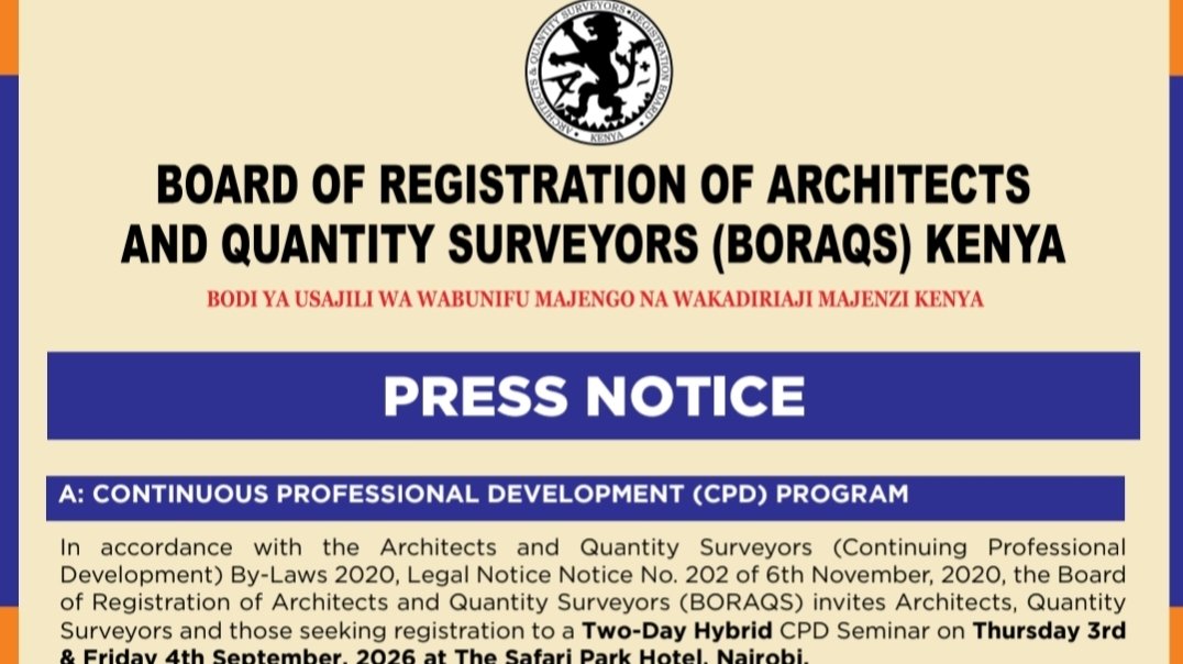 BORAQS Set For September CPD Seminar On Resilient Infrastructure