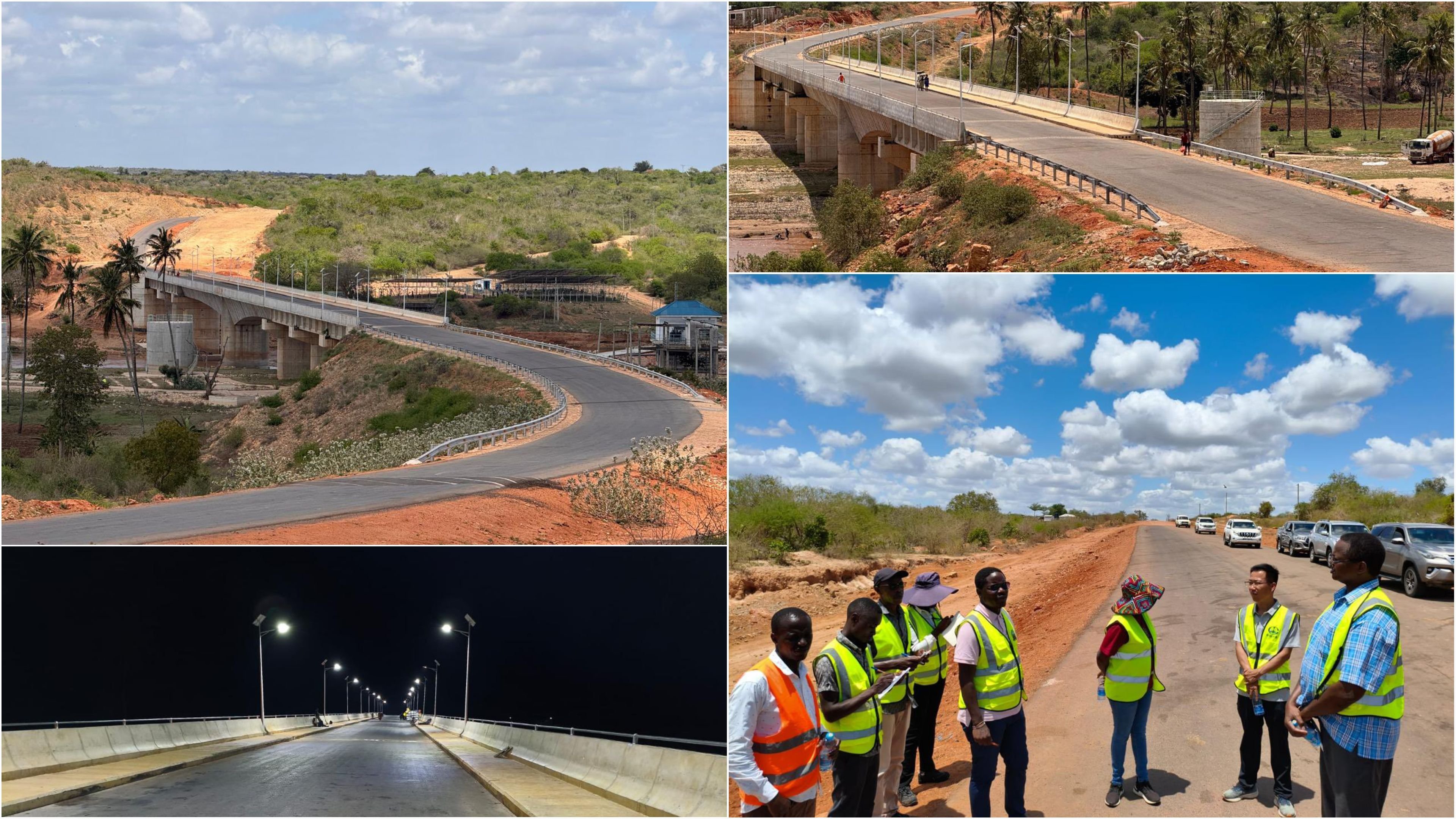 The newly completed 241-meter Baricho Bridge in Kilifi County, a Cantilevered Box Girder design, spanning the River Sabaki.