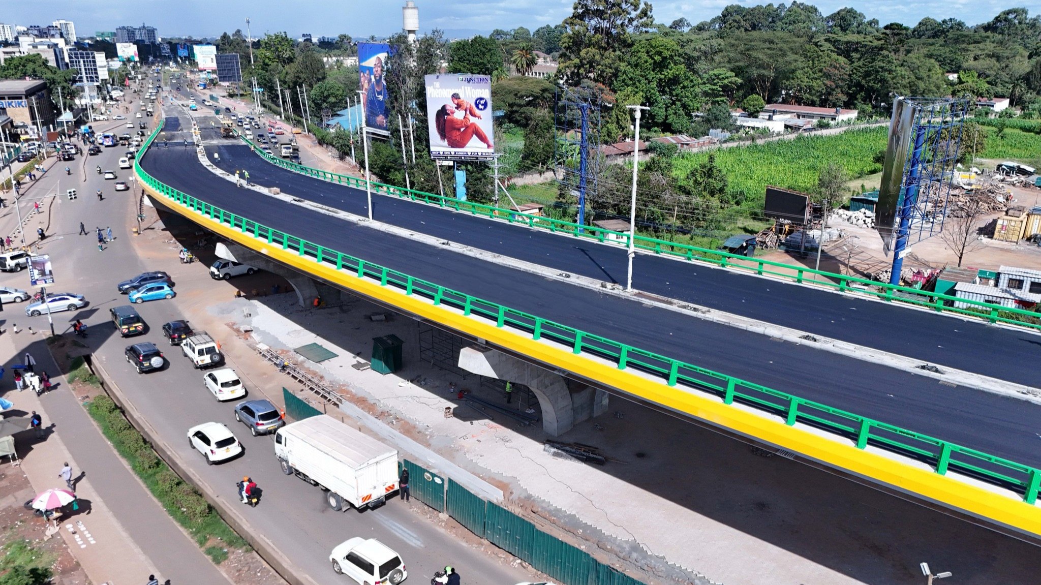 Ngong Road-Naivasha Road Flyover at Junction Mall Nearing Completion