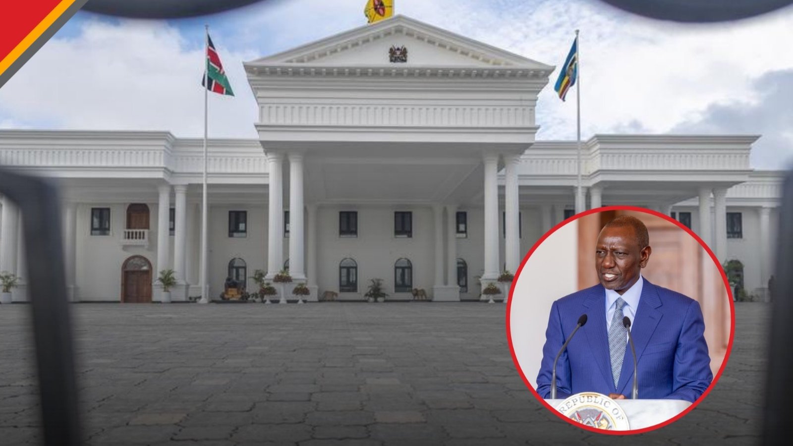 State House Kenya. Inset: President William Ruto