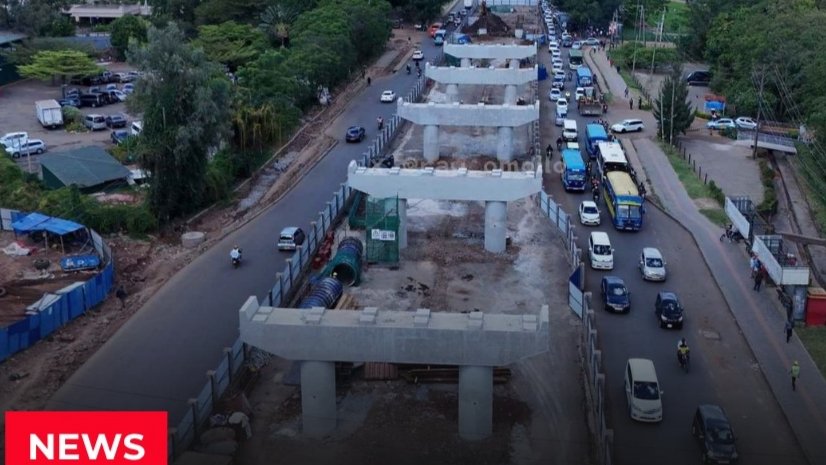 A viaduct under construction to seperate through traffic at Kenyatta Avenue, Nairobi