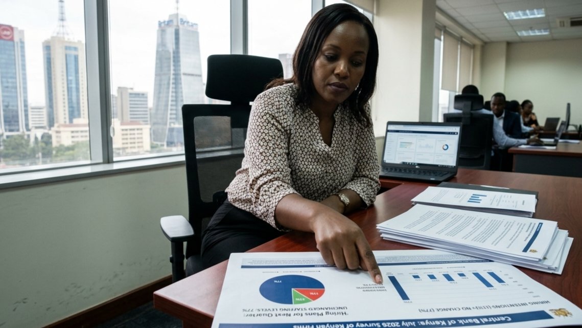 CBK survey reveals record number of Kenyan firms freezing staff recruitment