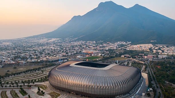 Exterior view of Estadio BBVA in Guadalupe, Monterrey